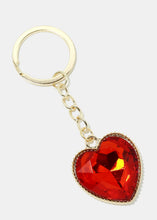 Load image into Gallery viewer, Gemstone Heart Keychain
