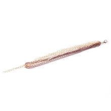 Load image into Gallery viewer, Bronze Layered Chain Dangle Foundation Bracelet
