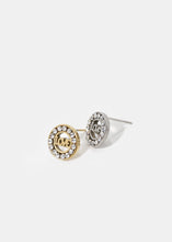 Load image into Gallery viewer, Rhinestone Circle "LOVE" Studs
