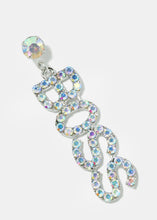 Load image into Gallery viewer, Rhinestone "BOSS" Drop Earrings

