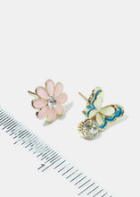 Load image into Gallery viewer, 6-pair Flower &amp; Butterfly Stud Earrings
