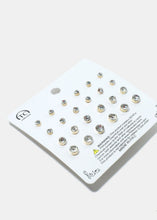 Load image into Gallery viewer, 12-Pair Rhinestone Stud Earrings
