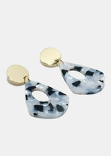 Load image into Gallery viewer, Enamel Teardrop Disk Earrings
