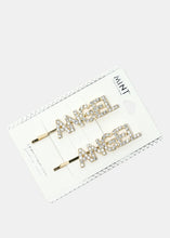 Load image into Gallery viewer, 2-Piece Rhinestone "ANGEL" Hair Pins

