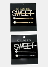 Load image into Gallery viewer, 3-Piece "SWEET" Hair Pins
