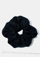 Load image into Gallery viewer, Large Black Textured Scrunchie
