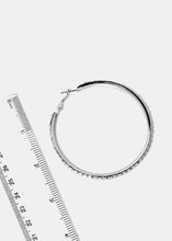 Load image into Gallery viewer, Rhinestone Studded Thick Hoop Earrings

