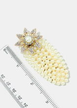 Load image into Gallery viewer, 3-Piece Rhinestone Flower &amp; Pearl Hair Pins
