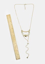 Load image into Gallery viewer, Layered Pearl &amp; Metal Ball Necklace
