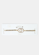 Load image into Gallery viewer, Linked Rhinestone Circle Choker
