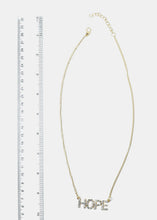Load image into Gallery viewer, Rhinestone "HOPE" Pendant Necklace
